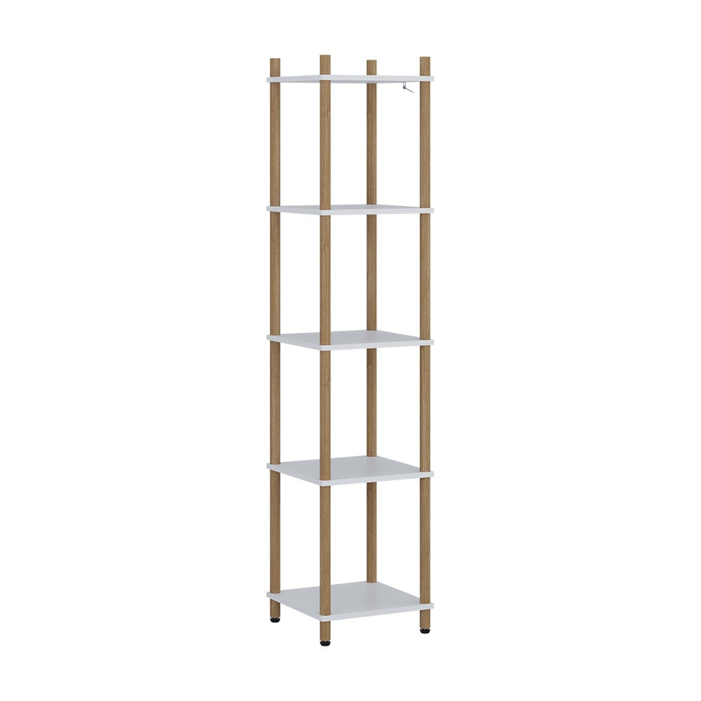 Vicco Półka narożna Bivio, Biały/sosna, 30 x 133 cm 5 półek