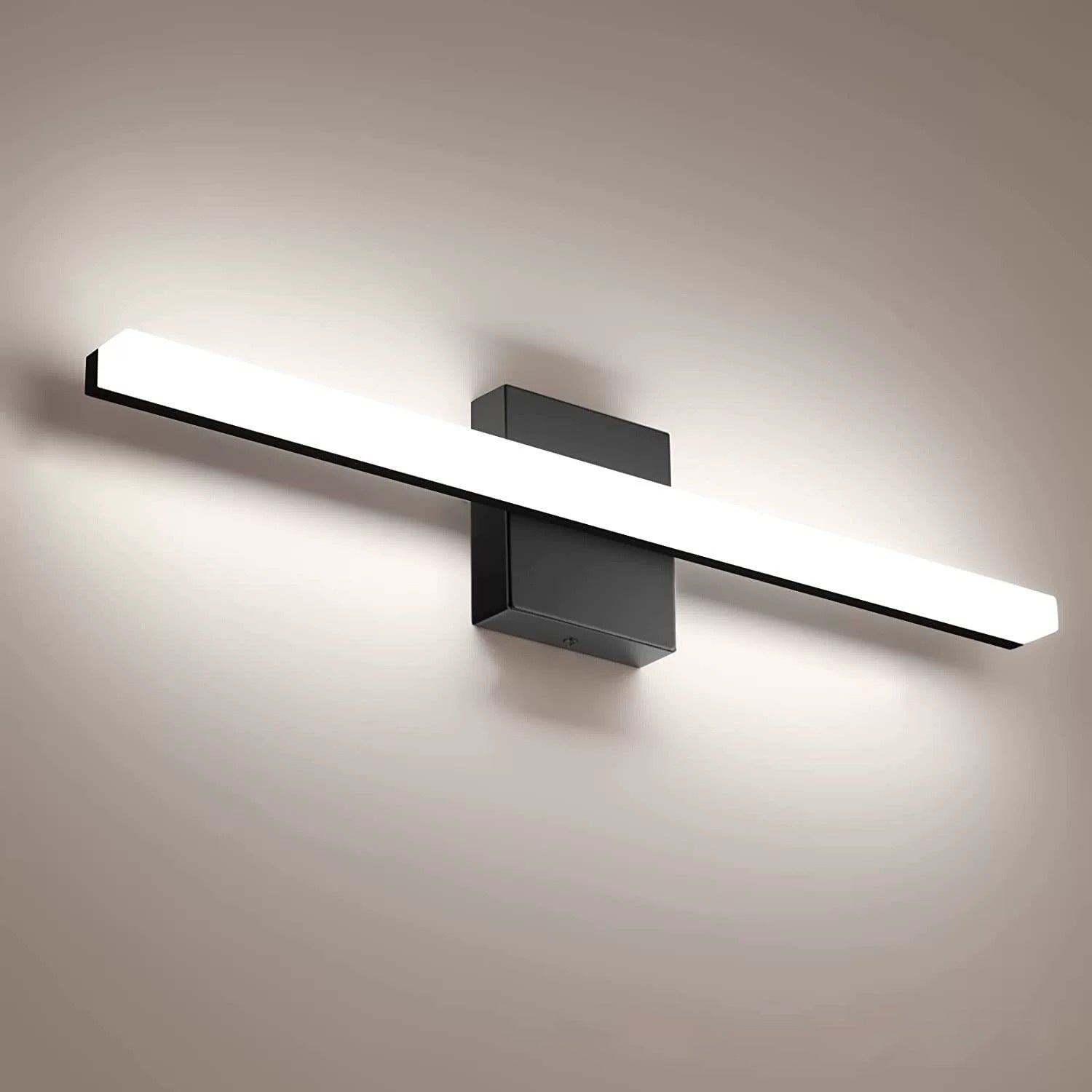 Kinkiet łazienkowy lustrzany, 50 cm, światło LED, regulowane, trójkolorowe, klosz akrylowy