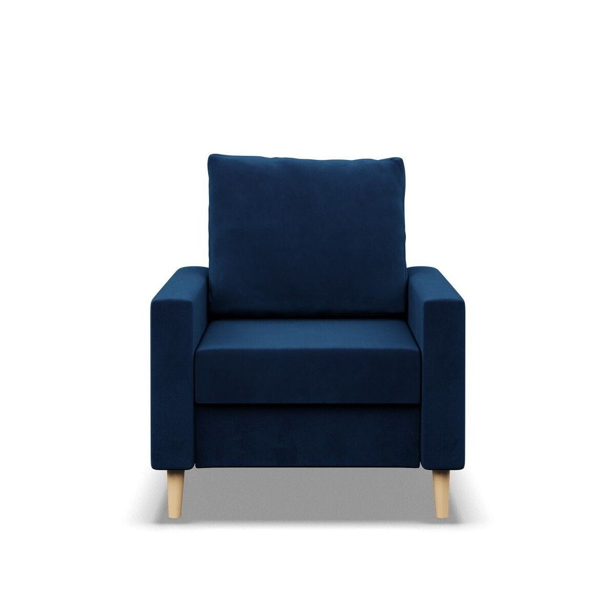 Fotel skandynawski, MILO, velvet, 75x92x92 cm, granatowy | TYLETEGOTU