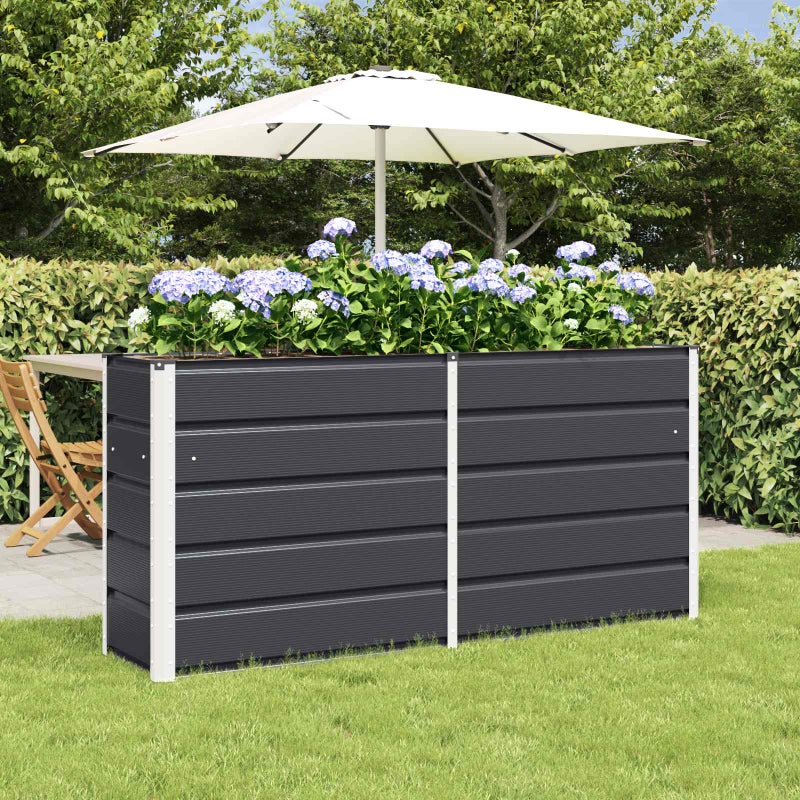 Donica Antracyt 160 x 40 x 75 cm Stal vidaXL