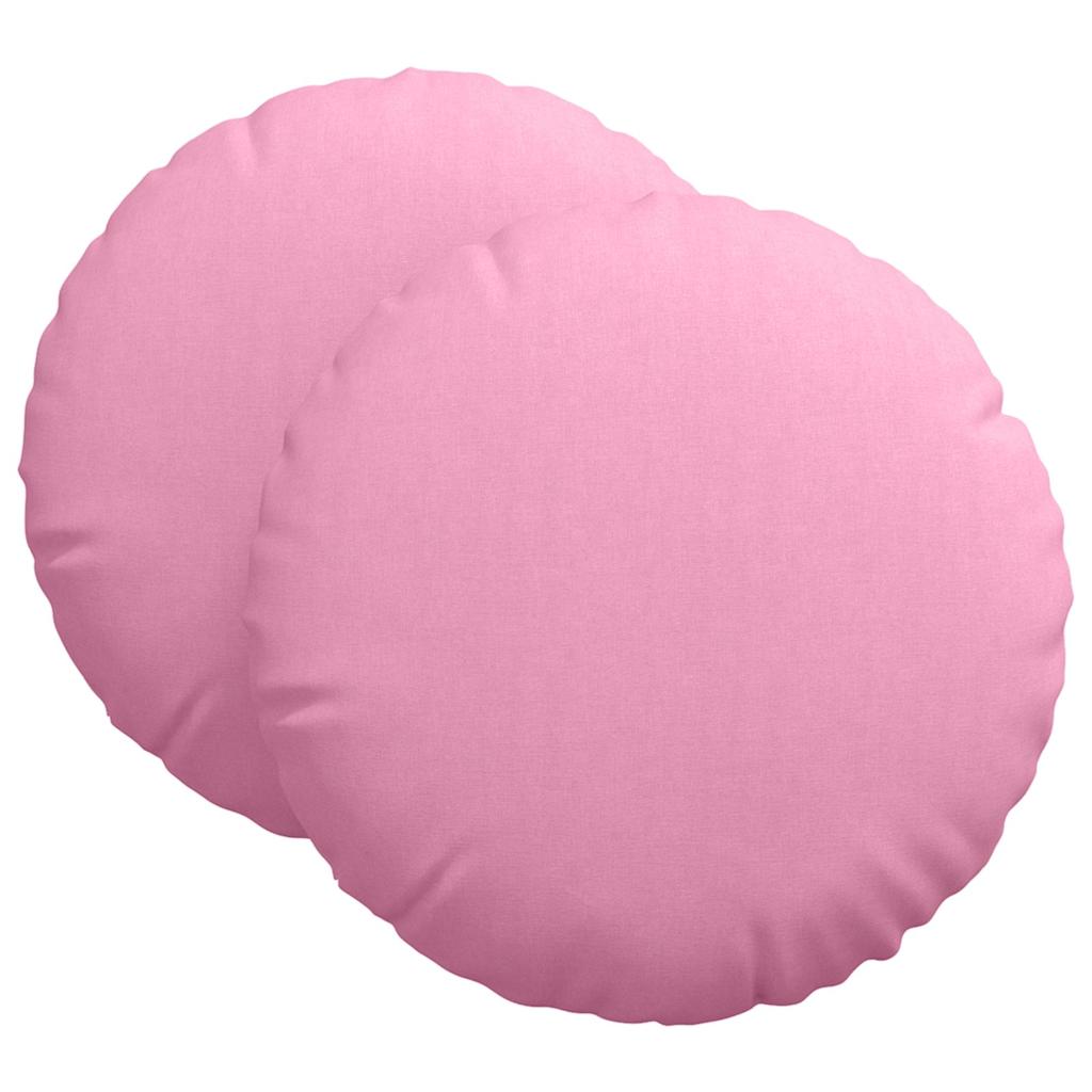 Poduszki na siedziska 2 pcs Różowy Ø80 x 29 cm tkanina