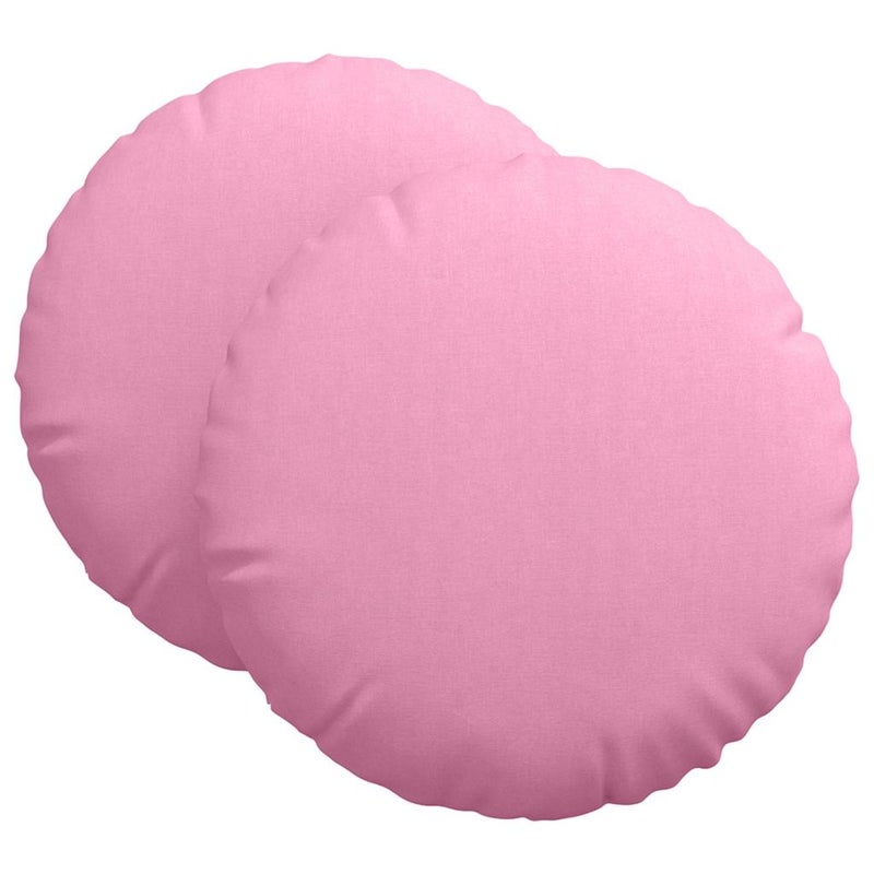 Poduszki na siedziska 2 pcs Różowy Ø80 x 29 cm tkanina