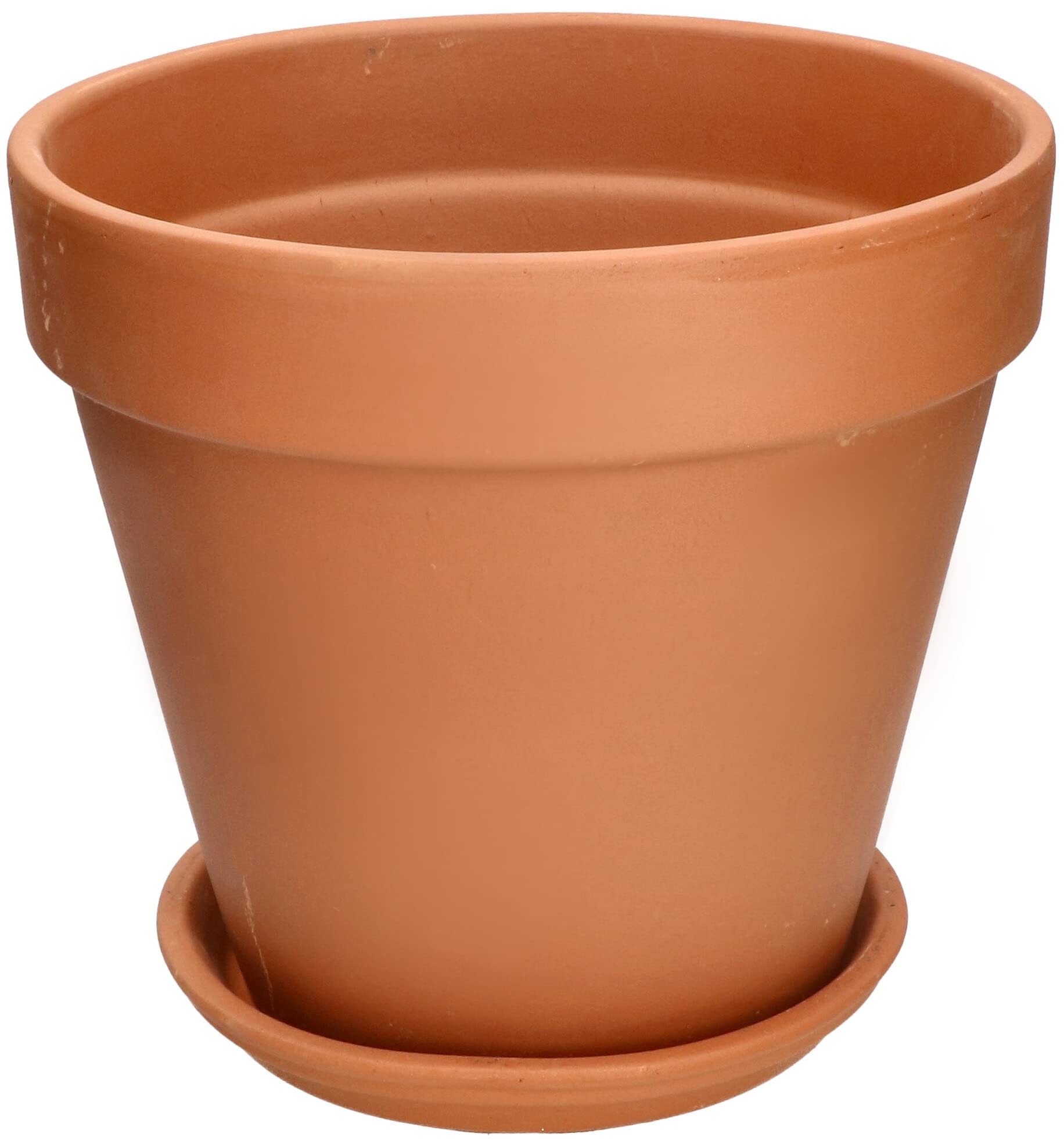 Doniczka donica ceramiczna fi 27cm terakota na kwiaty do ogrodu + podstawka - KOTARBAU
