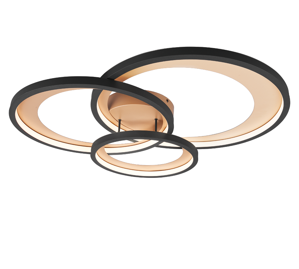 Lampa sufitowa nowoczesna wbudowany LED GRANADA czarny Trio 673810332
