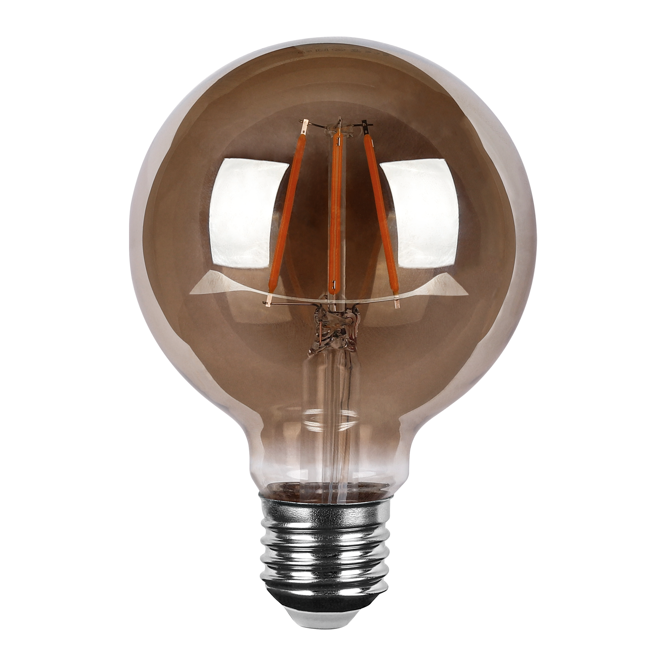 Żarówka LED E27 Filament G80 6W 2200K ciepła biel szkło dymione MasterLED