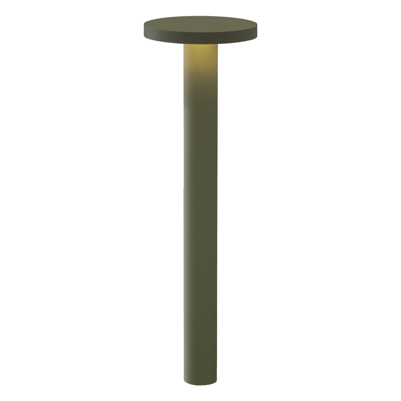 TIBERIO - Lampa gruntowa LED 10W 3000K IP65 - Zielony słupek ogrodowy - Wysokość 75 cm - Kąt wiązki 82° - Nowoczesny design Rossini Group