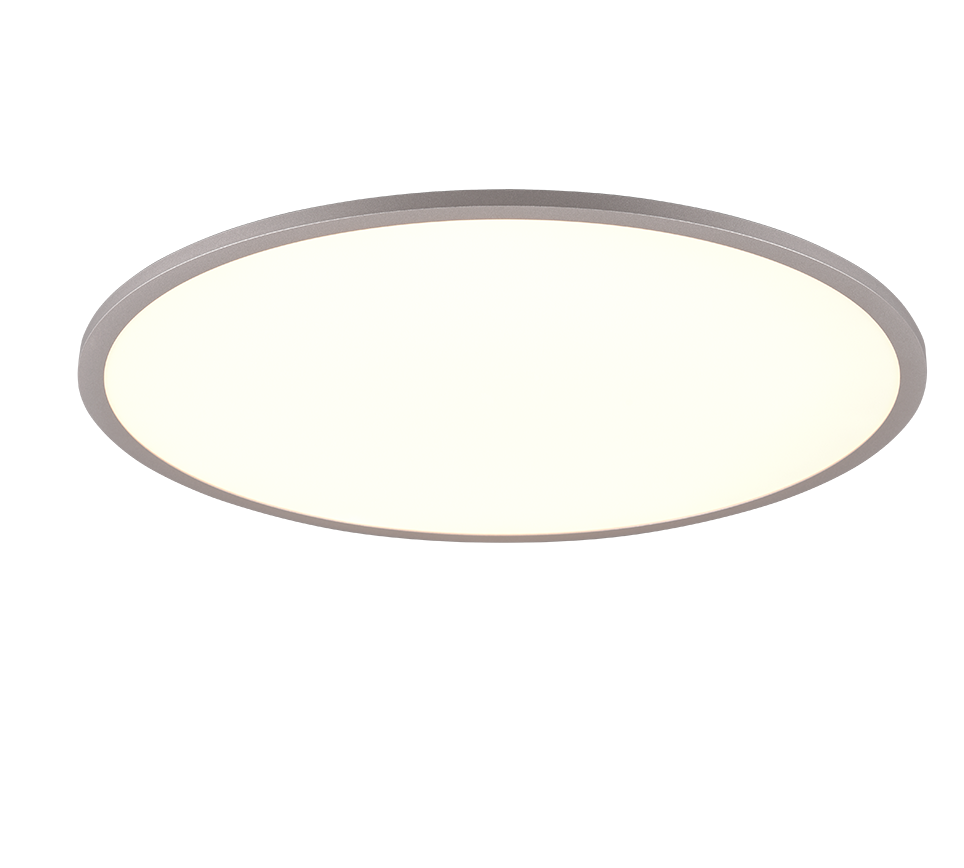 Plafon z pilotem 60 cm LED 35W srebrny okrągły YUMA Trio