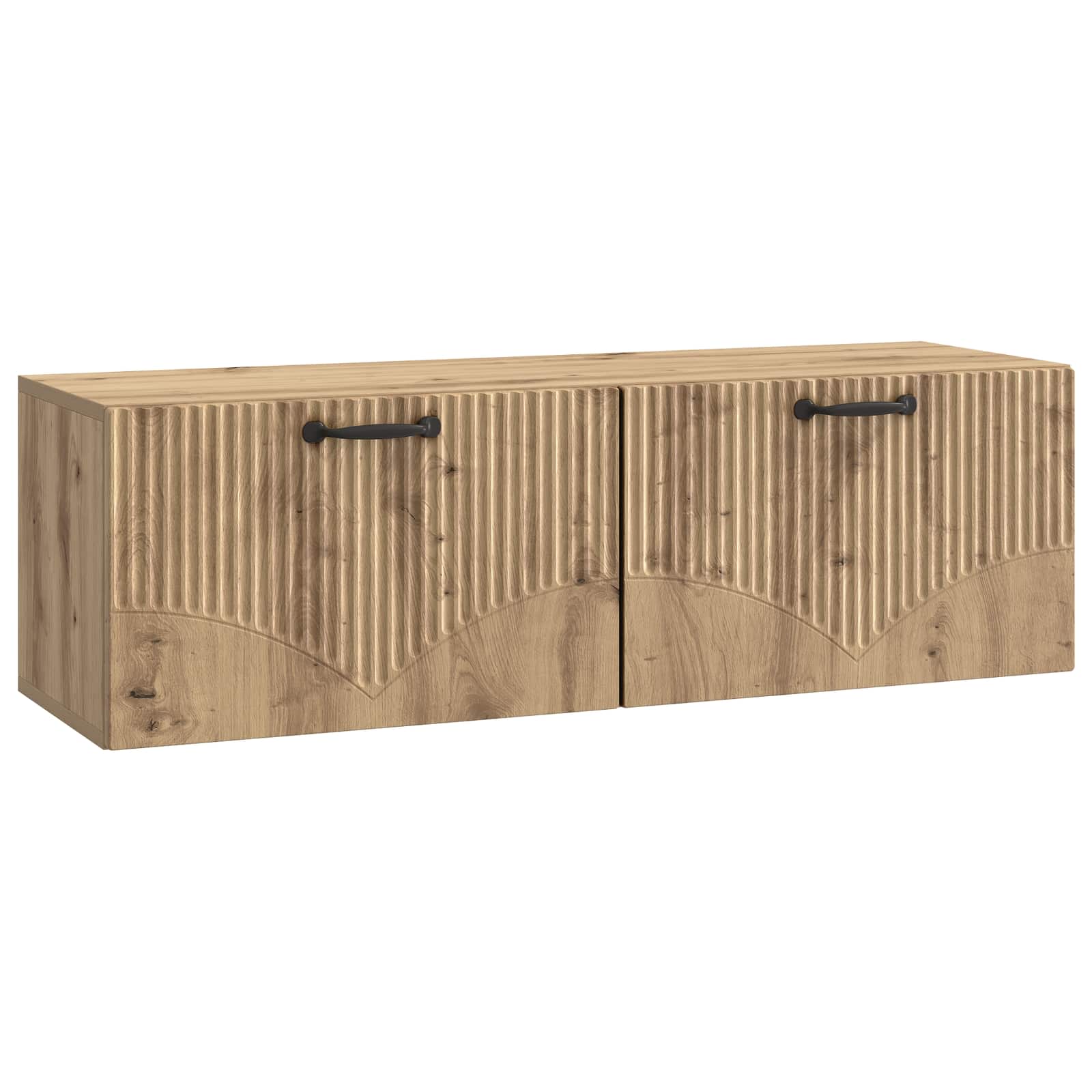 Szafka RTV montowana na ścianie 98 x 31 x 30 cm Dąb artisan