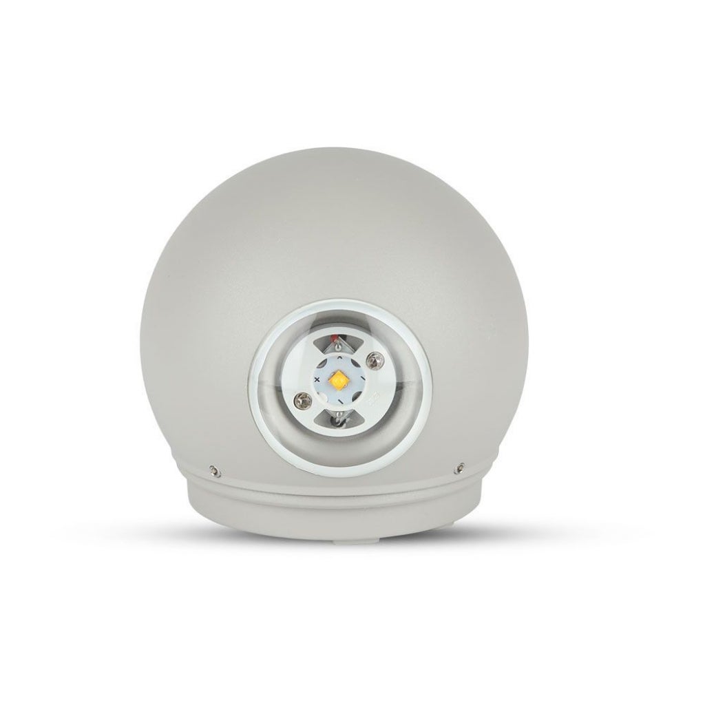 Kinkiet zewnętrzny VT-836 LED 4W Neutralna biel 476lm szary wym:11,2x11,2x11,2cm IP65 V-TAC