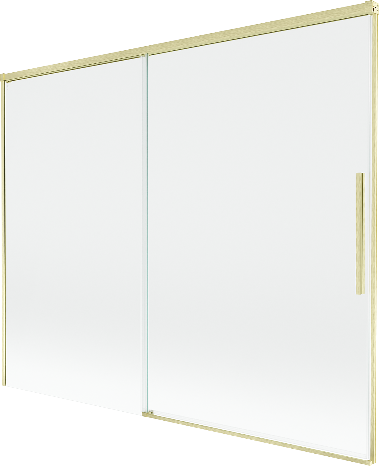 Mexen Rox parawan nawannowy 2-skrzydłowy rozsuwany 190 x 150 cm, transparent, złoty szczotkowany - 8C9-190-001-55-00