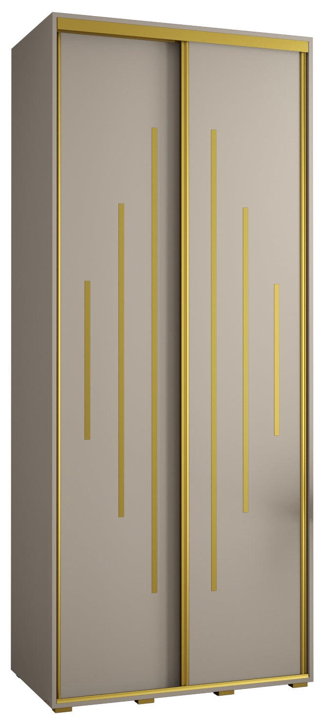 Szafa przesuwna wysoka Dakota 12 120 x 60 x 235,2 cm kaszmir + u. Złoty - Abiks Meble