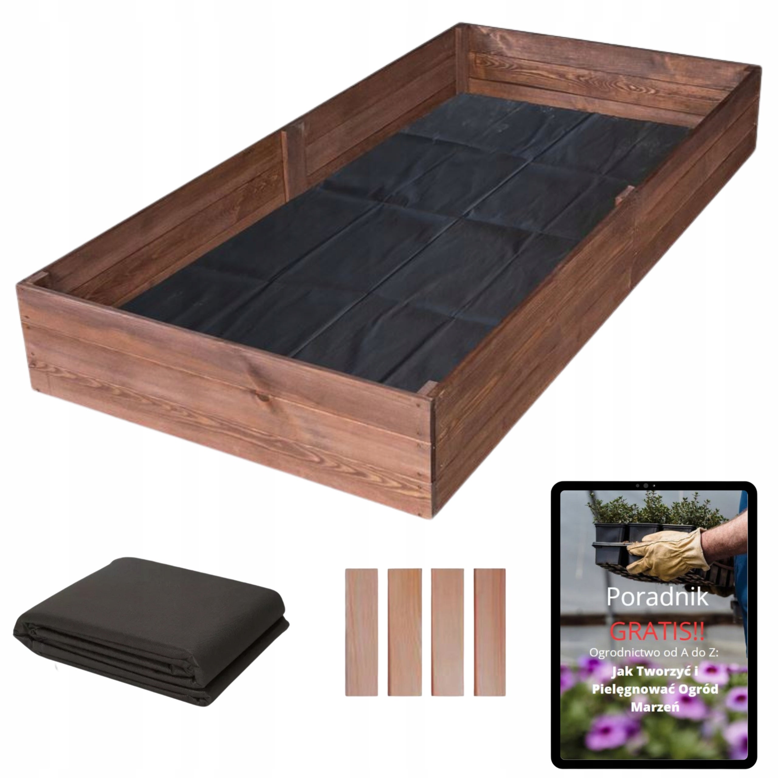 WARZYWNIAK IMPREGNOWANY SKRZYNIA NA WARZYWA INSPEKT 240x120cm GRATISY EKO