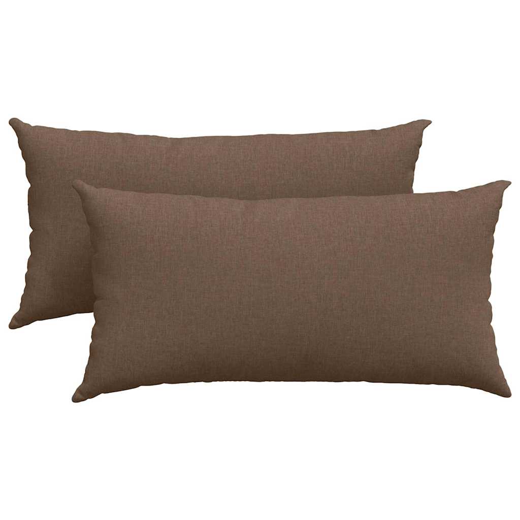 Poduszki na sofę 2 pcs Brązowy 80 x 40 cm tkanina