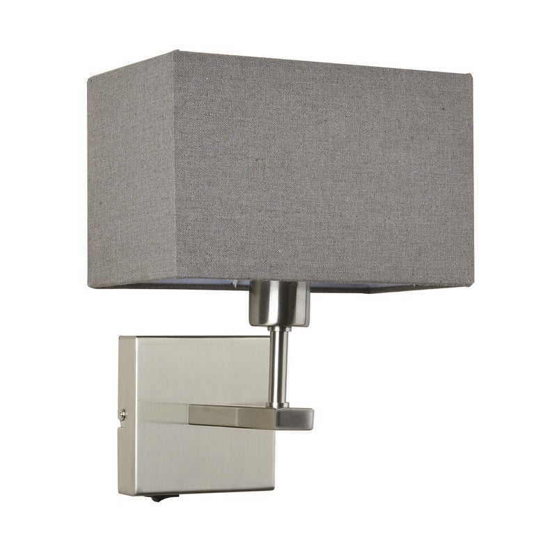 Kinkiet nowoczesny NORTE srebrno-szary 1xE27x60W tkanina wym:29x19x19cm IP20 Italux