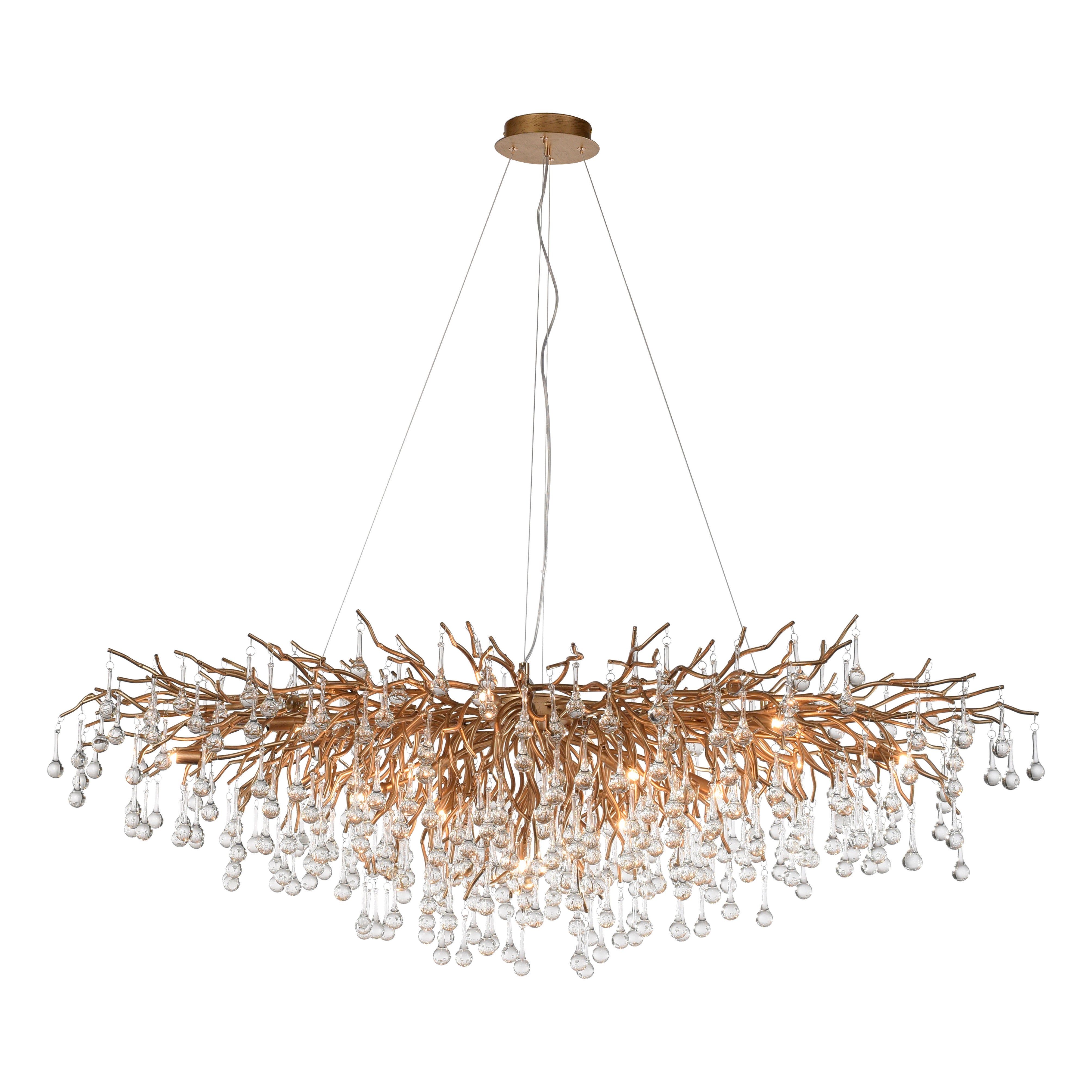 Lampa wisząca designerska złota ICICLE 15xG9 Paul Neuhaus 2031-11