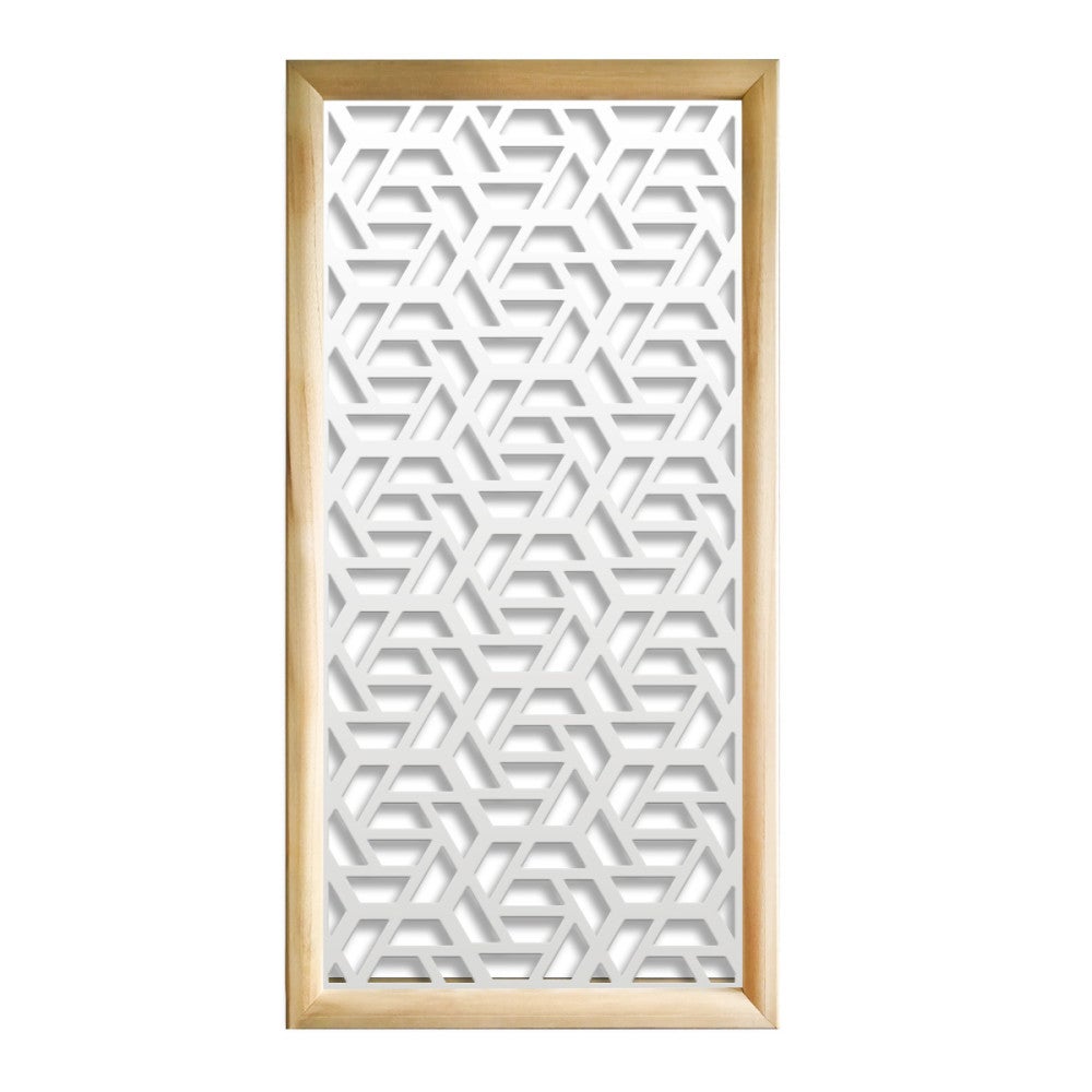 RHOMBUS - Prostokątne moduły dekoracyjne z drewna i PCV - Rozmiar 73x148 cm - Grubość 64 mm - Kolor wewnętrzny BIAŁY
