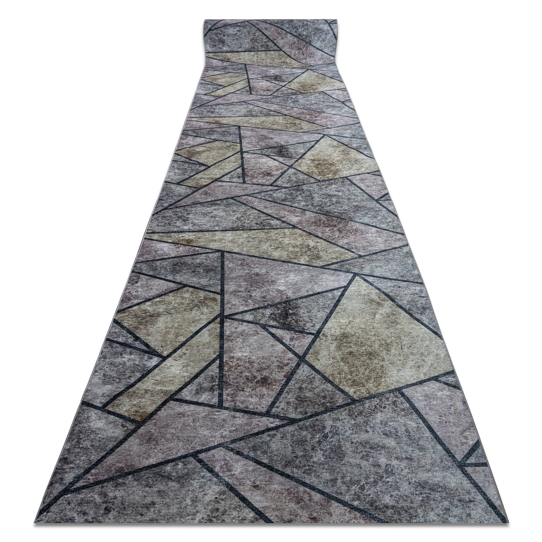 CHODNIK podgumowany DO PRANIA LOTUS MOSAIC 22010 Mozaika szary 60cm 60x800 cm