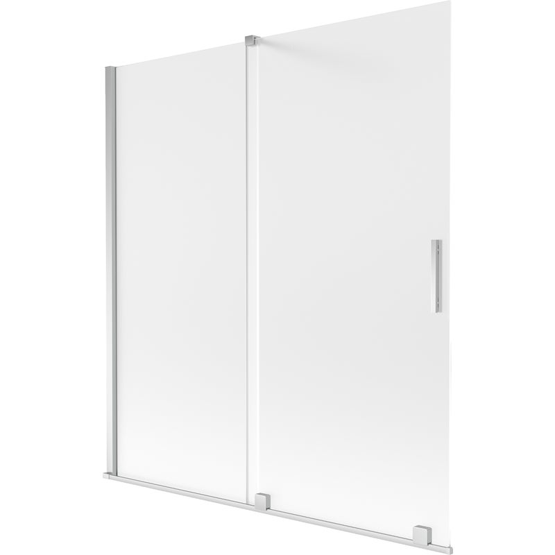 Mexen Velar parawan nawannowy 2-skrzydłowy rozsuwany 150 x 150 cm, szron, chrom - 896-150-000-31-01