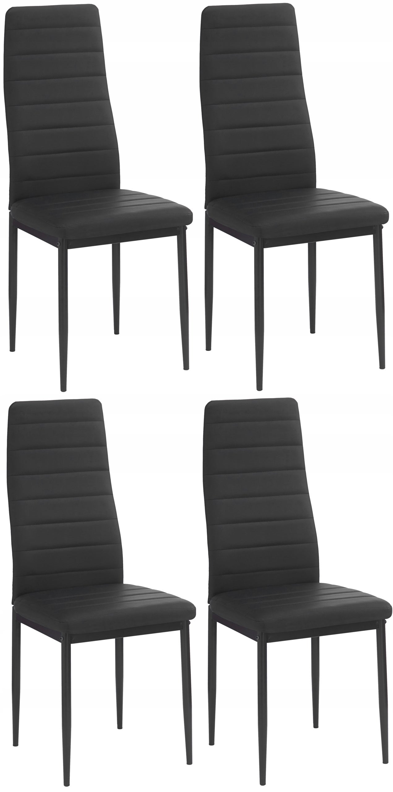 4szt. nowoczesne krzesło kuchnia salon tapicerowane 4x Mark II KT115 czarne