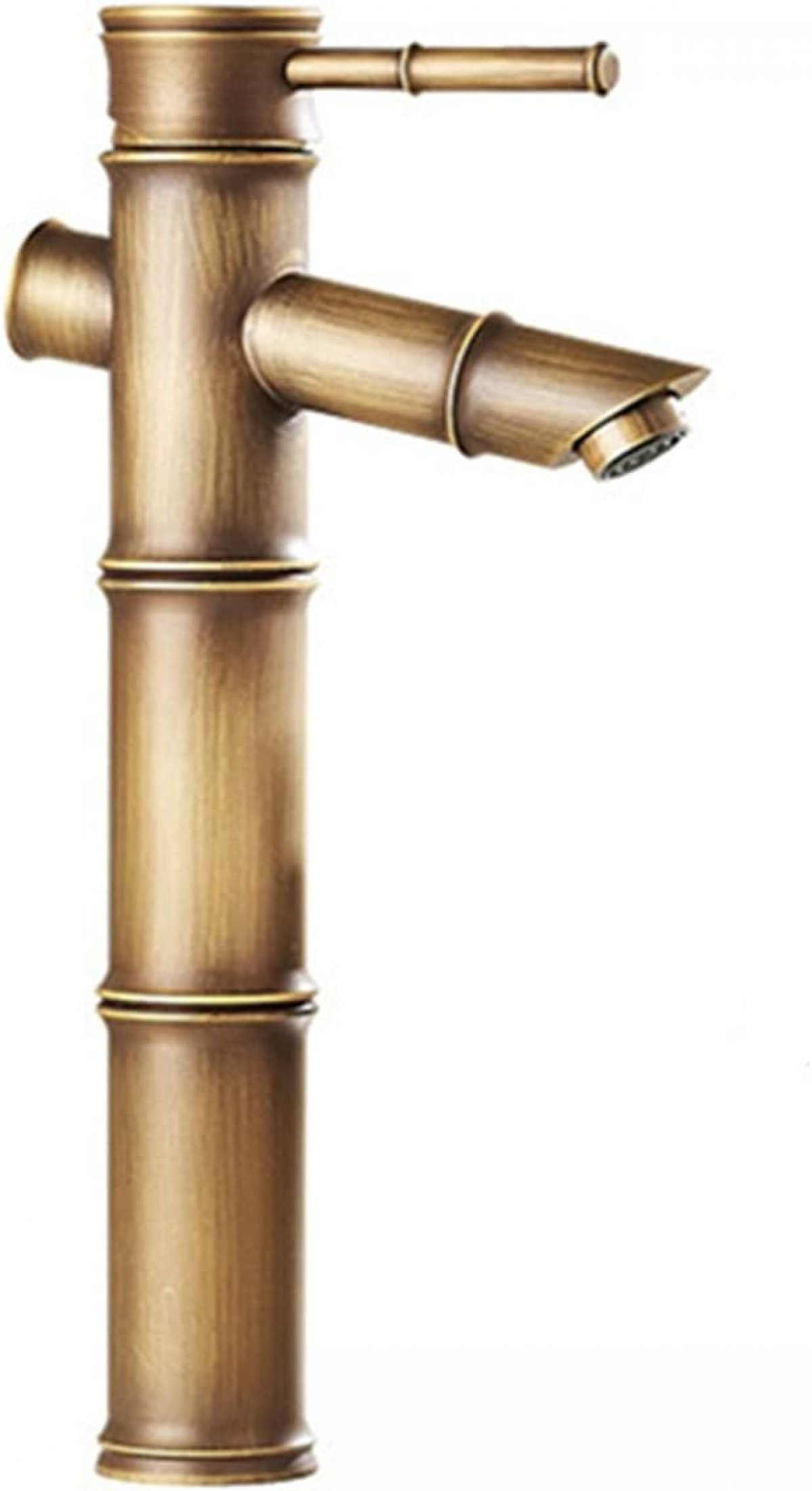 Bateria łazienkowa, bateria umywalkowa typu wodospad, bateria umywalkowa jednootworowa z elastycznym wężem doprowadzającym 60 cm, brązowa, bateria wy