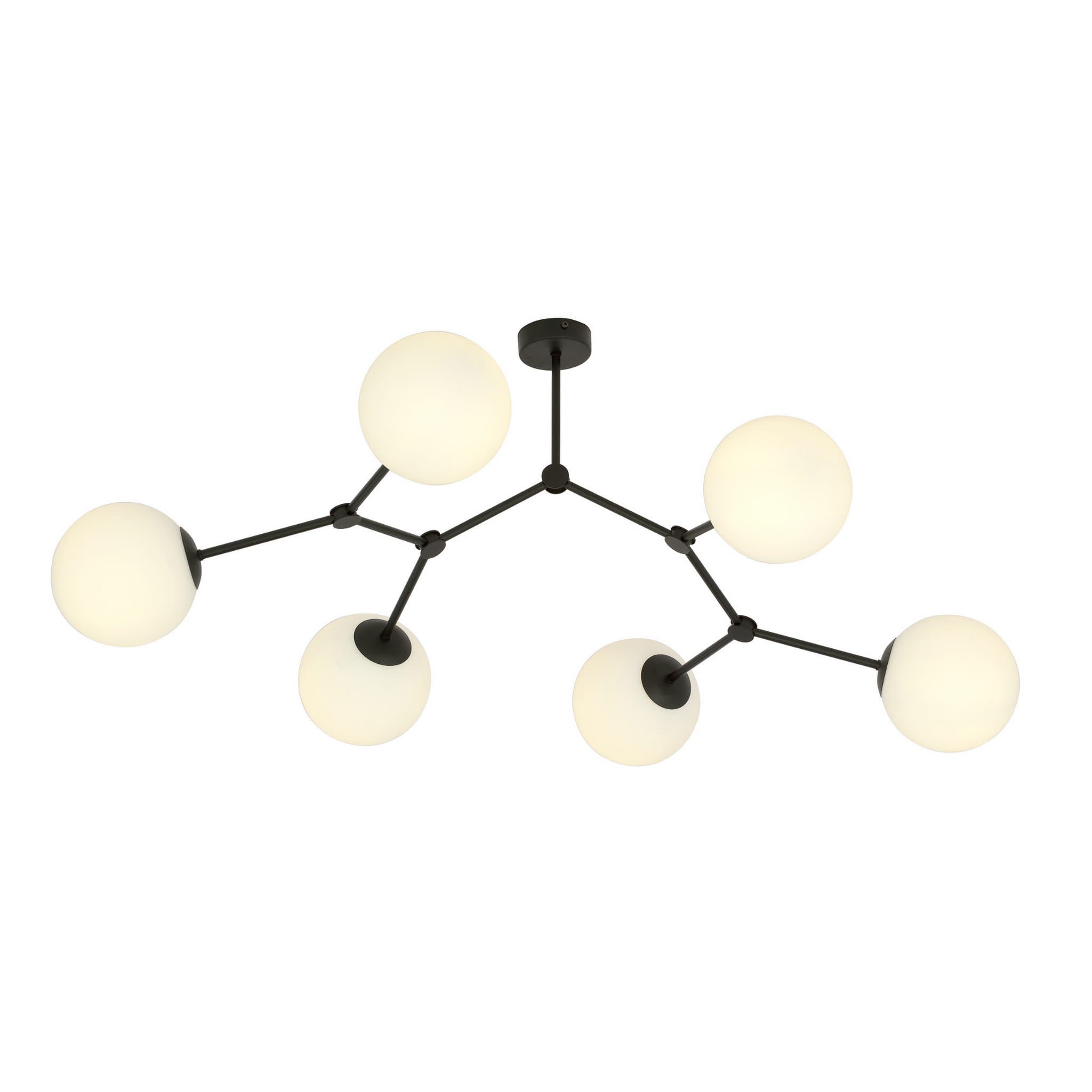 Żyrandol Emibig 6xE14 40W SPACE 6 BLACK/OPAL 1133/6