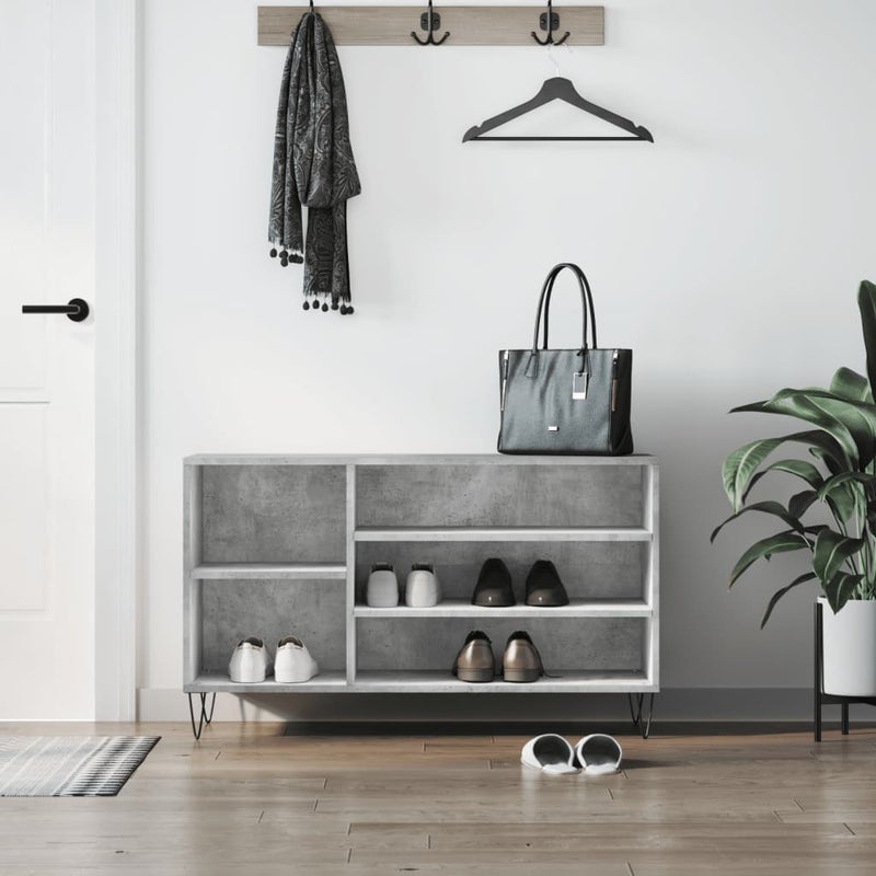 vidaXL Szafka na buty, szarość betonu, 102x36x60 cm