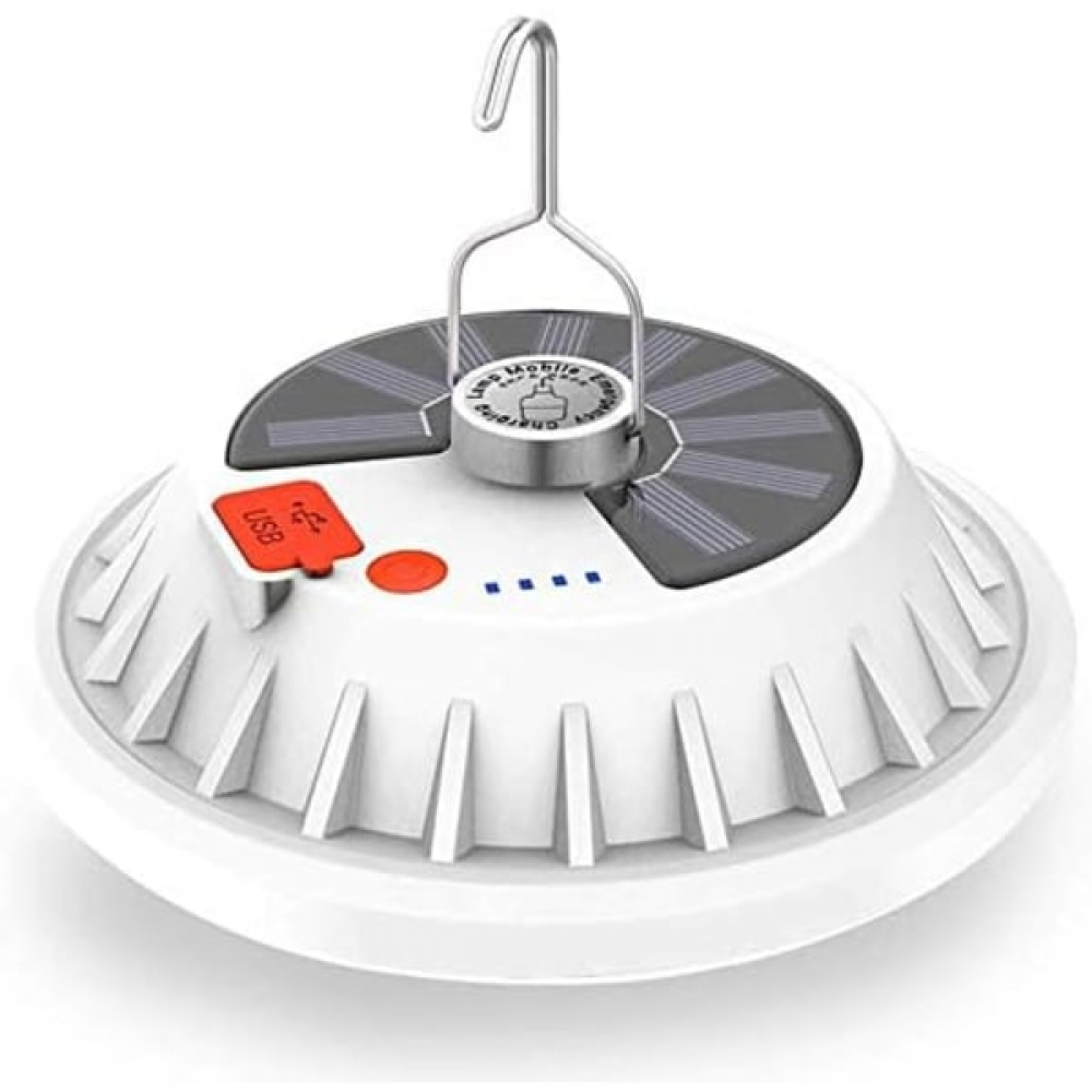 Przenośna lampa kempingowa do namiotu, 5 trybów, zasilana energią słoneczną, lampa kempingowa USB