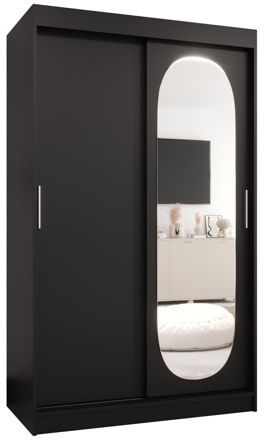 Szafa przesuwna garderoba ROYAL 120 x 62 x 200 cm Czarny
