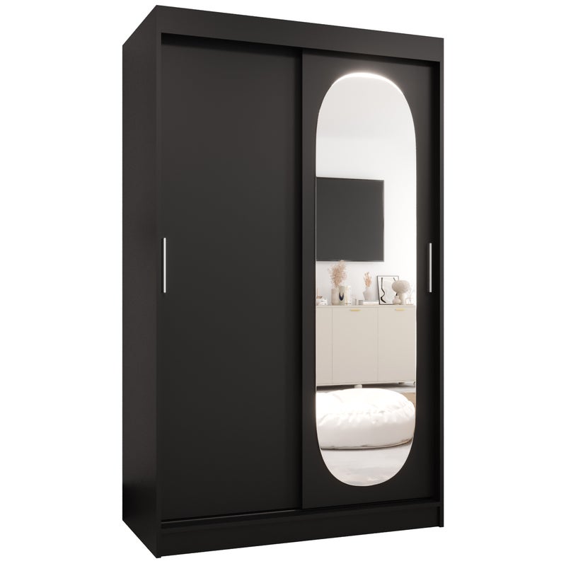 Szafa przesuwna garderoba ROYAL 120 x 62 x 200 cm Czarny
