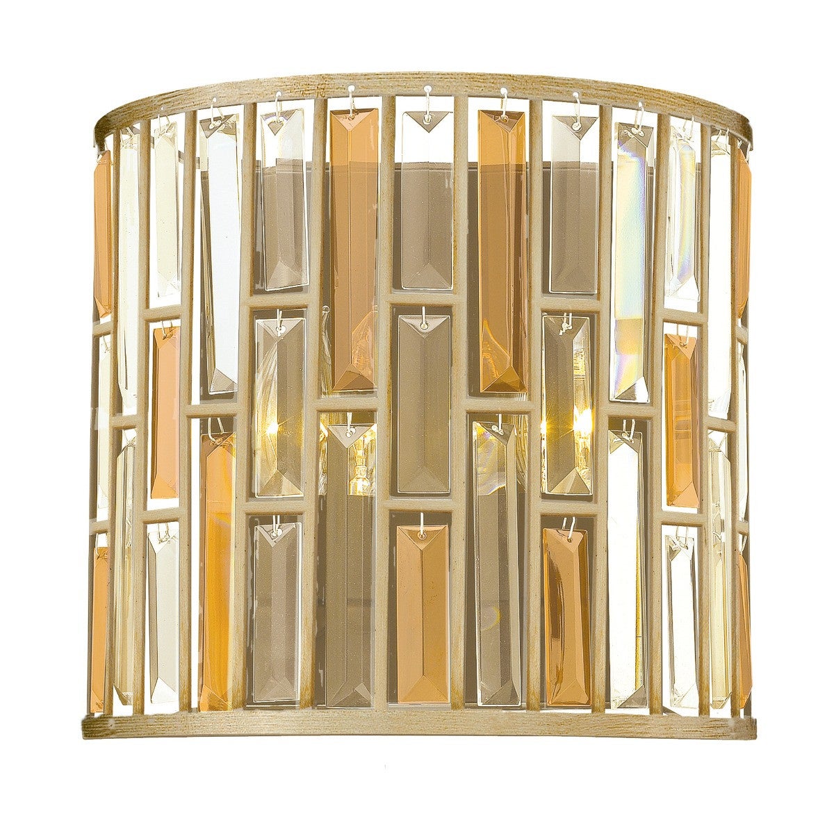 Applique Gemma, argent et cristal, 31 cm