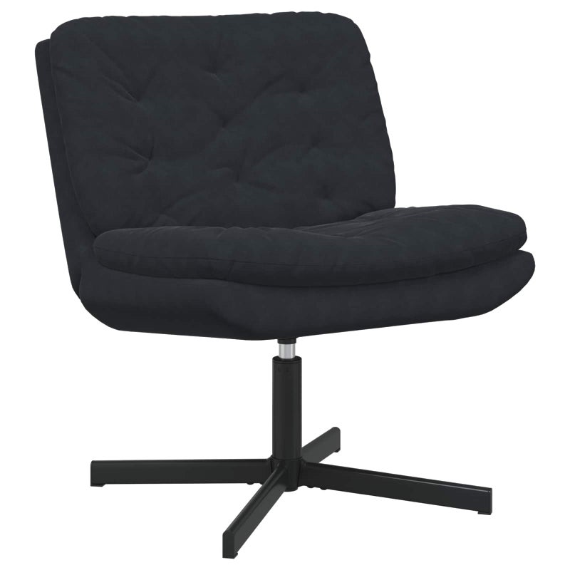 Fotel relaksacyjny obrotowy Czarny 63 x 75 x 76 cm Aksamit vidaXL
