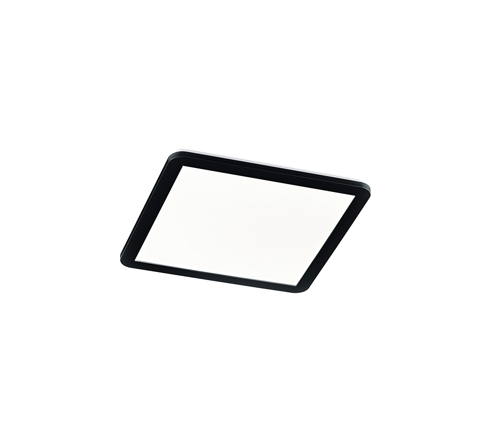 Plafon kwadratowy CAMILA LED 22W Ciepła biel 2700 lm czarno-biały wym:3x40x40cm IP44 Trio