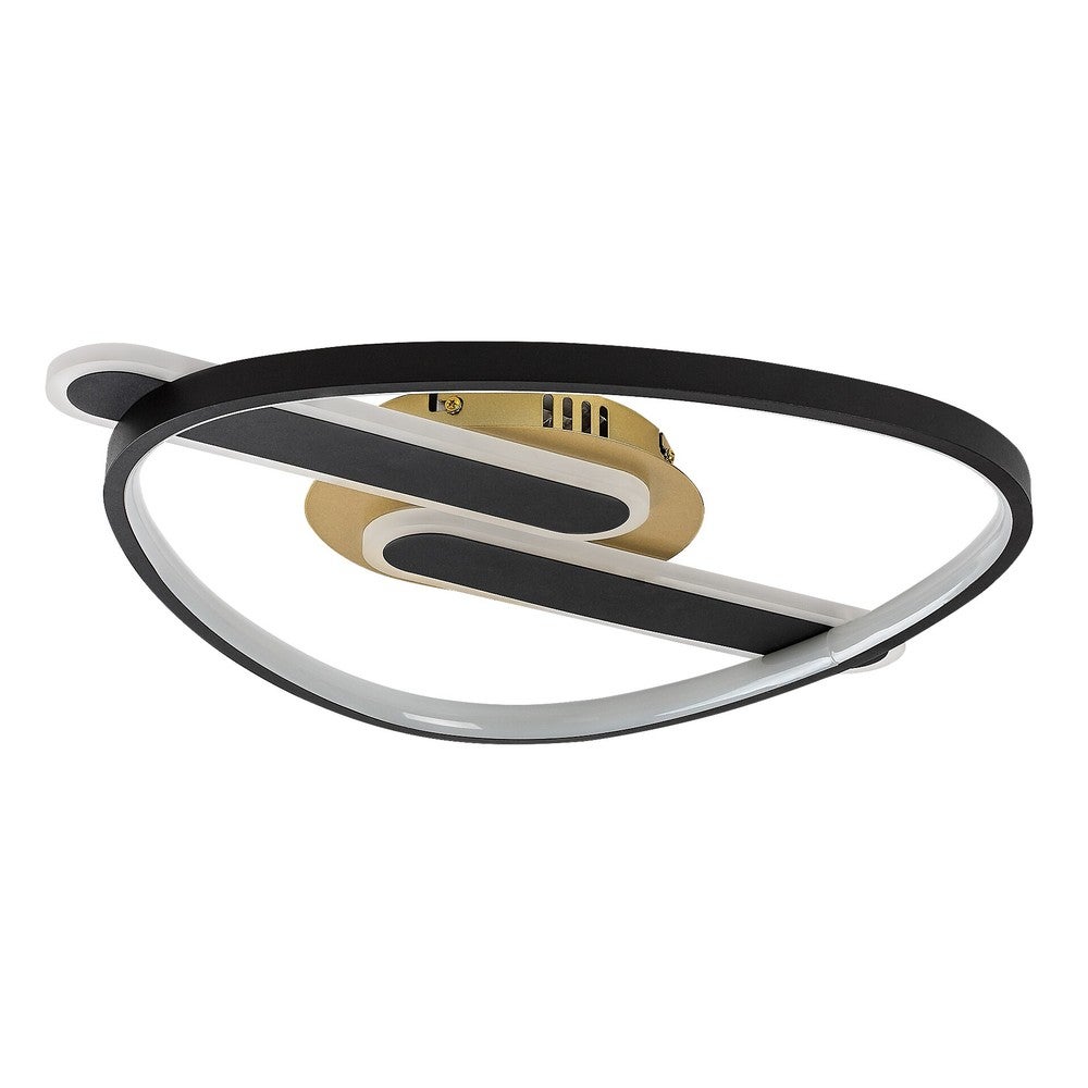 Lampa sufitowa geometryczne kształty LED Brantiel 60W biała zmienna 3000lm metal czarno-złota-biała wym:6,5x53x45cm IP20 Rabalux