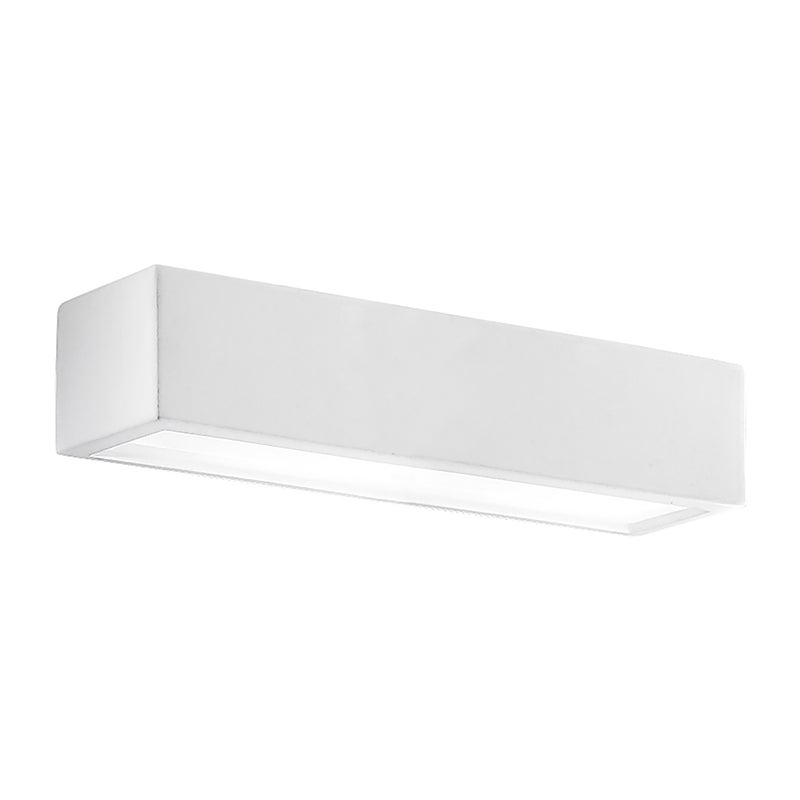 ELMER Prostokątna, malowana lampa ścienna z gipsu do wnętrz z podwójną emisją - 2x E27 60W IP20 - Rossini Group A7225-2XE27
