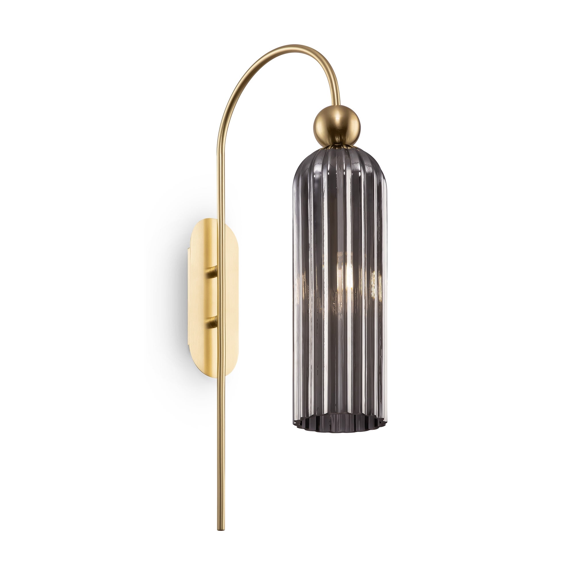 Lampa ścienna złota ze szklanym kloszem Antic Maytoni MOD302WL-01GR