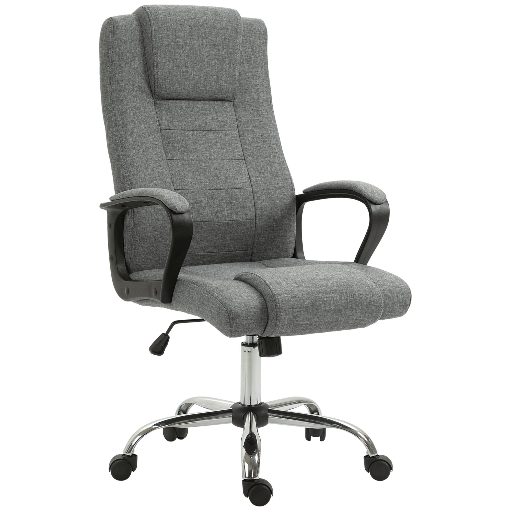Ergonomiczny fotel biurowy prezydencki z regulowaną wysokością i nachyleniem, 62 x 76 x 110-119 cm