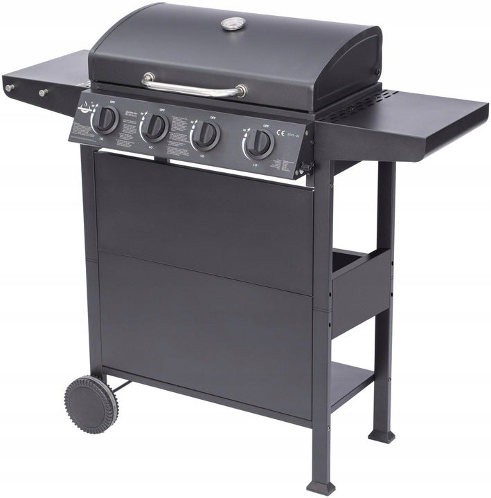 GRILL GAZOWY EL FUEGO SAN JOSE 4 PALNIKI ŻELIWNY RUSZT + REDUKTOR !