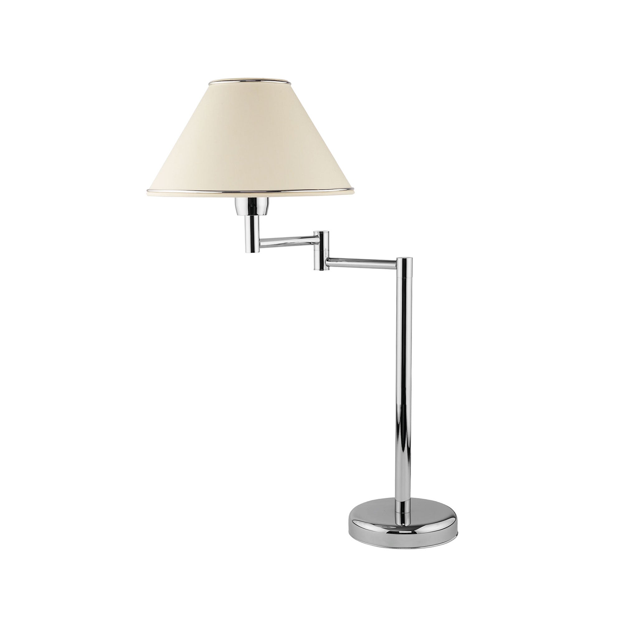 Lampka stołowa Jupiter BEGAMO Regulowana E27 60W srebrna/beżowa 57x25x43 cm 1 szt.