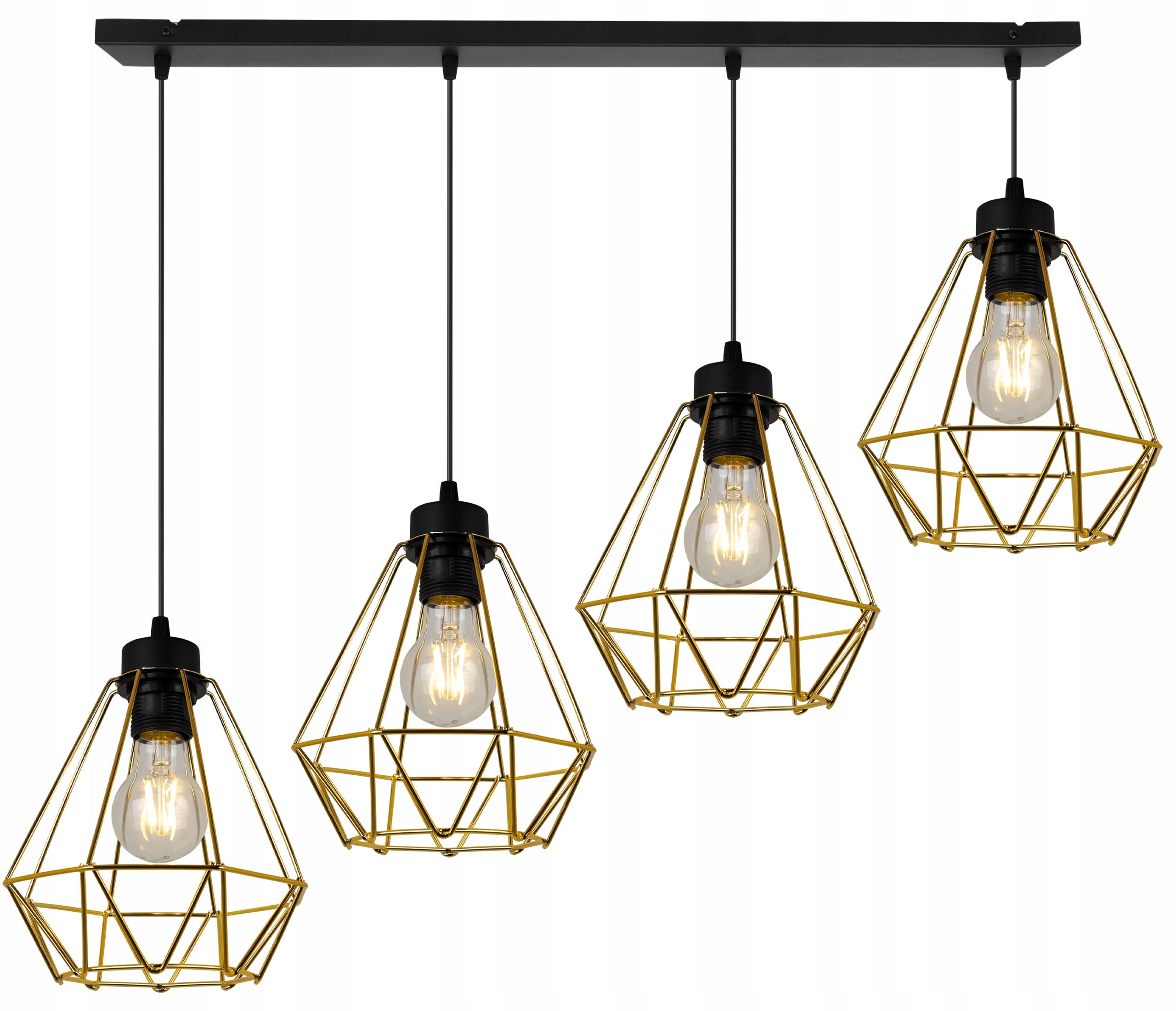 Lampa sufitowa wisząca Light Home LH Nuvola 4x E27 60W metalowy złoty