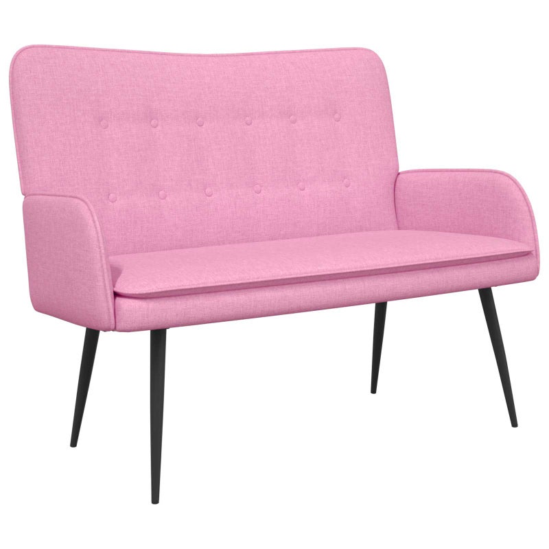 Sofa dwuosobowa różowy 115 x 61 x 87 cm tkanina