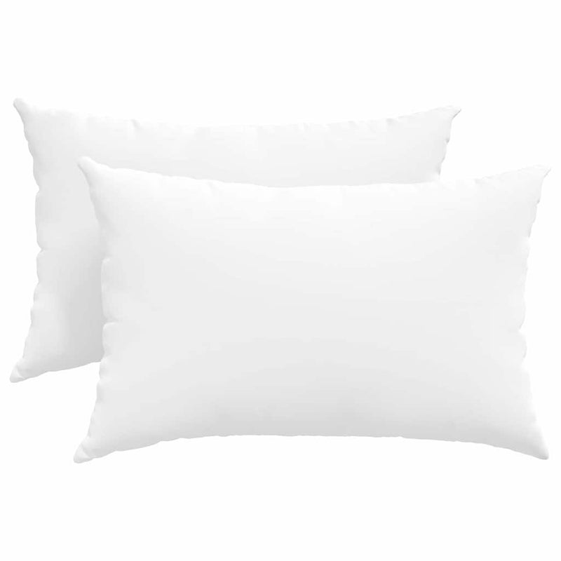 Poduszki na sofę 2 pcs tkanina Biały 60 x 40 cm