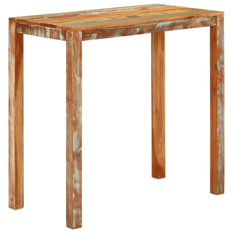 vidaXL Stolik barowy, 112x55x108, lite drewno odzyskane