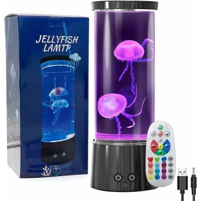 Akwariowa lampa lawowa Jellyfish: 16-kolorowa lampka nocna LED w kształcie meduzy z pilotem zdalnego sterowania