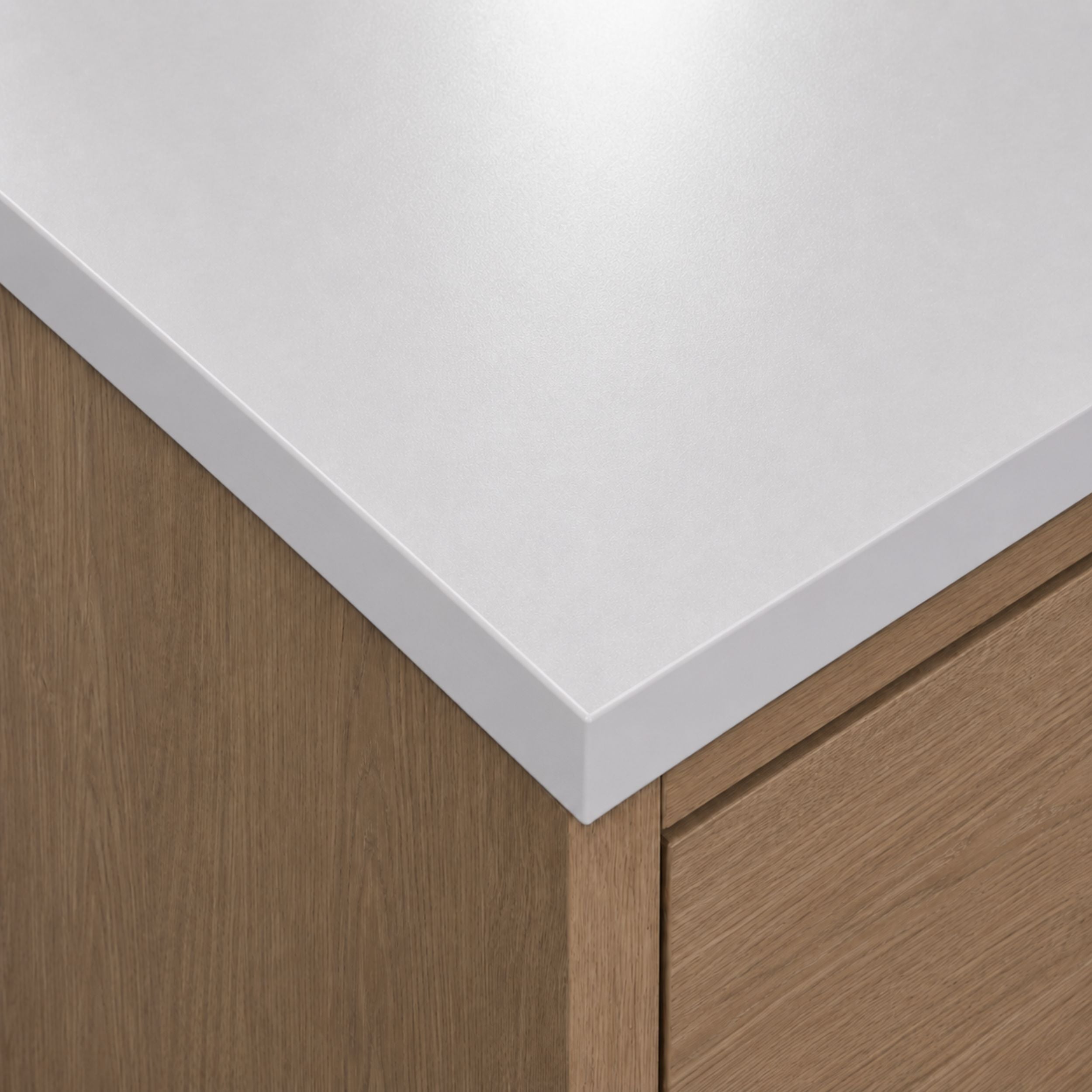 KOLM Blat łazienkowy laminowany do szafki 160cm 160,5×46cm Jasny Szary (0112PE)