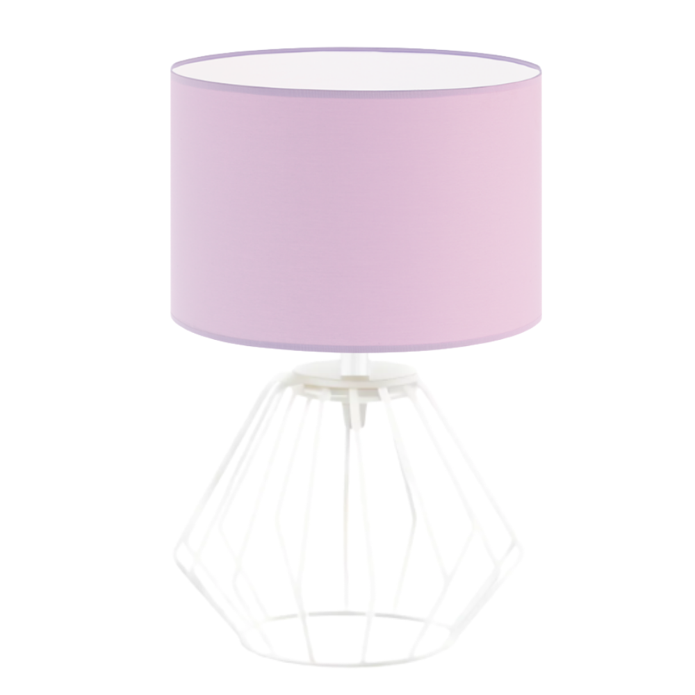 Lampka nocna na biurko lampa biurkowa druciana LED z abażurem walec LANA