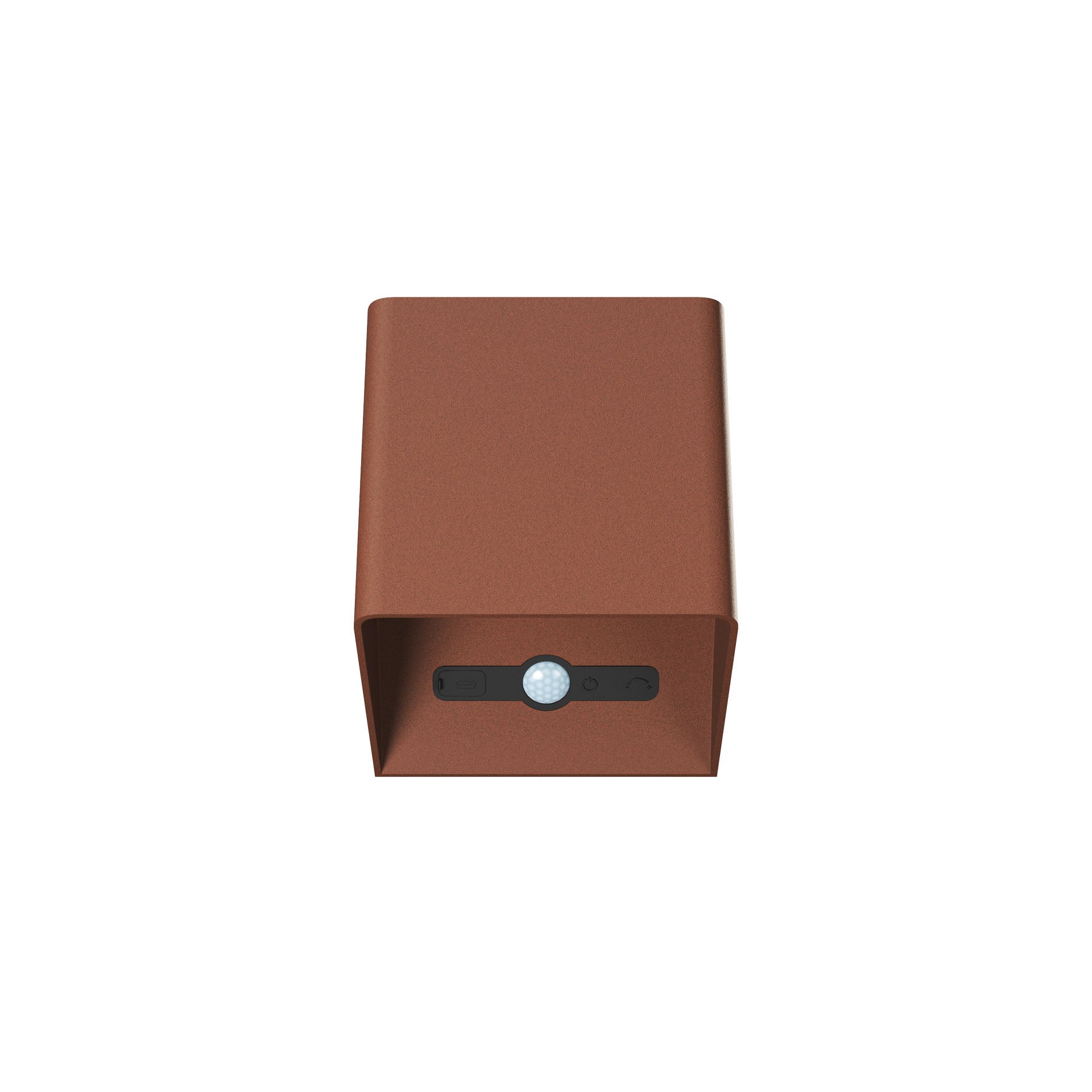 Kinkiet zewnętrzny z baterią, 10 cm, góra i dół LED 6W, aluminium z czujnikiem ruchu, czarno-biały corten - Corten