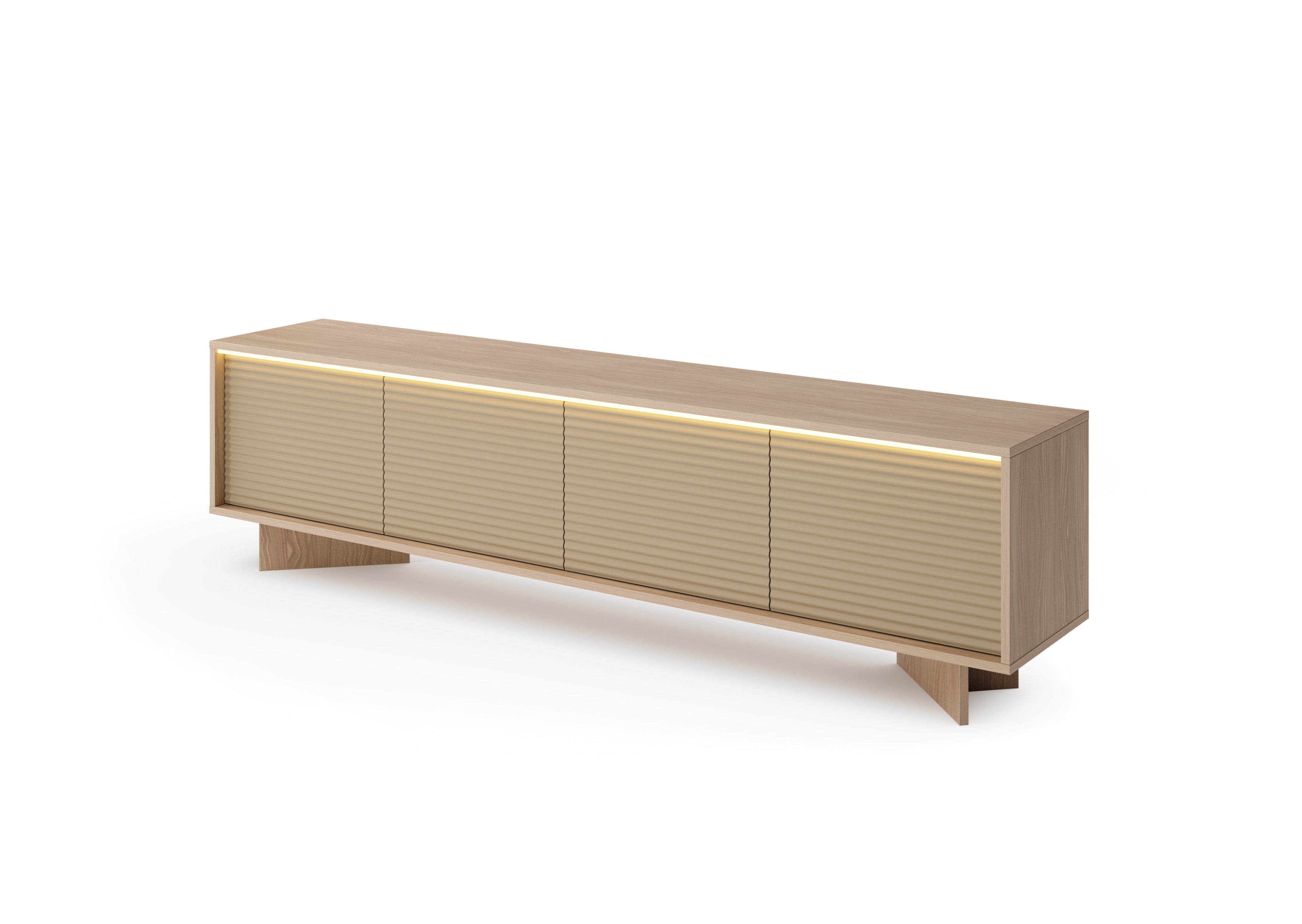 Szafka RTV, boliwar naturalny, 203,9 x 54,4 x 40 cm