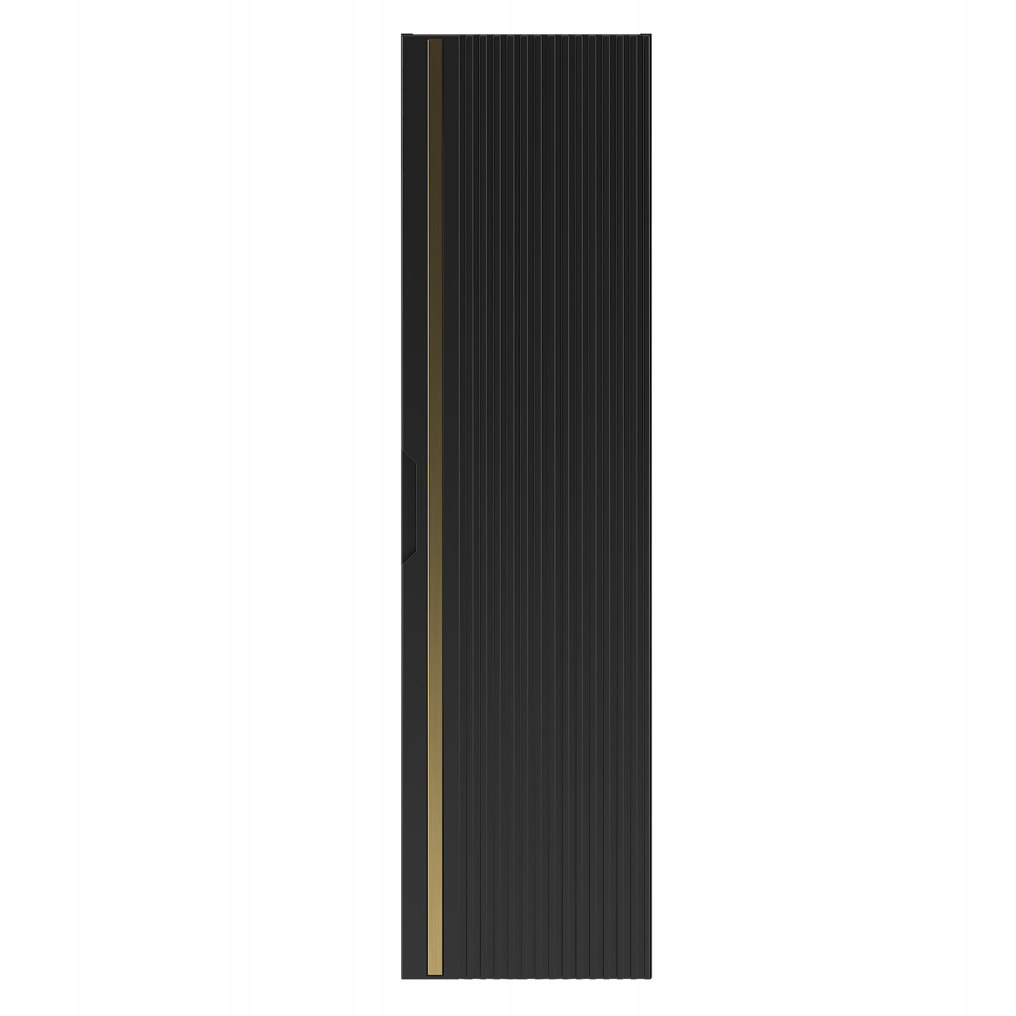 Słupek łazienkowy VESPER 130 cm czarny wiszący frezowany front mat