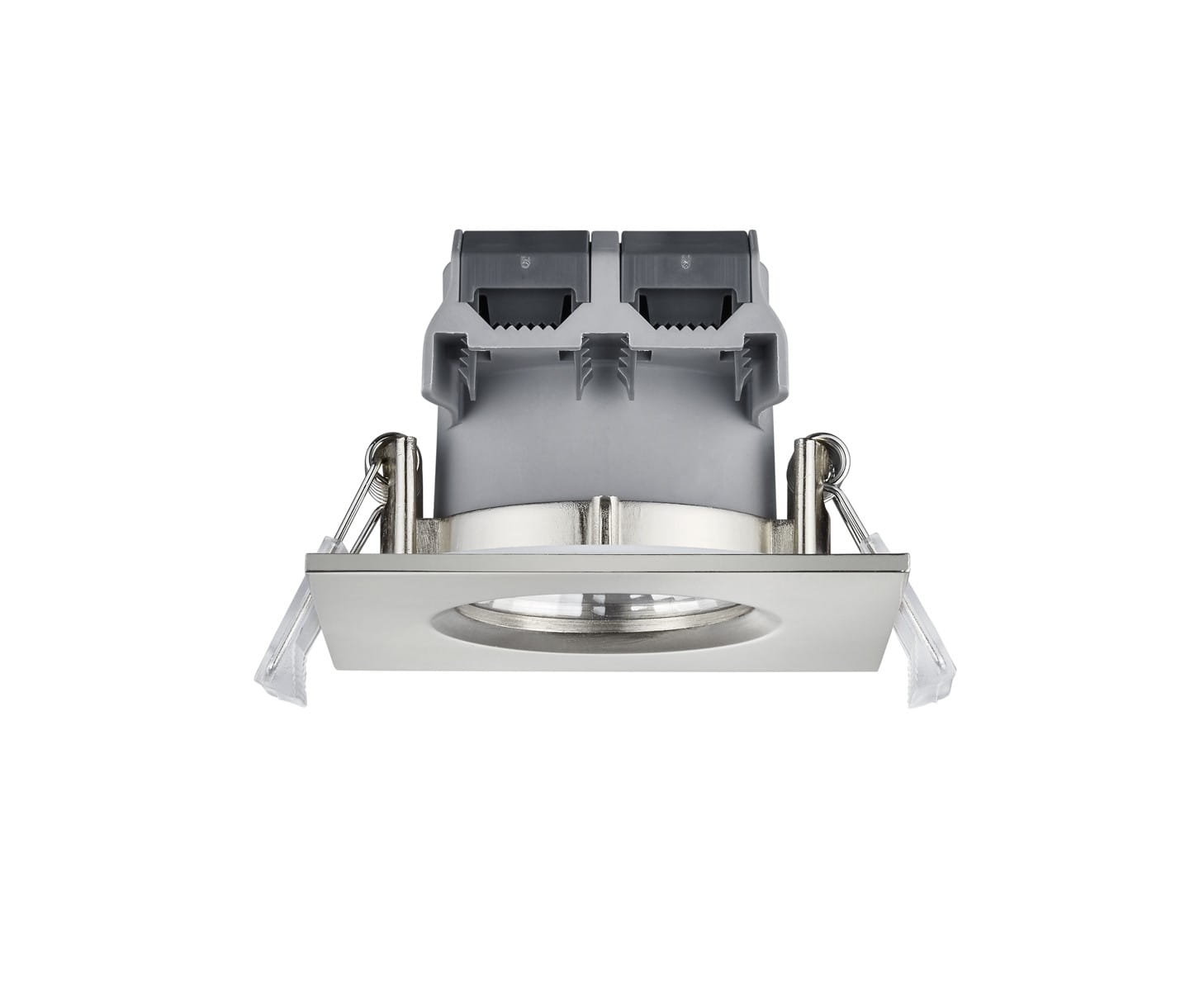 Oprawa stropowa sufitowa wpuszczana Zagros srebrna LED 5.5W 3000K 345 lm wym: 5,4 x 8,5 x 8,5 cm kwadratowa Trio
