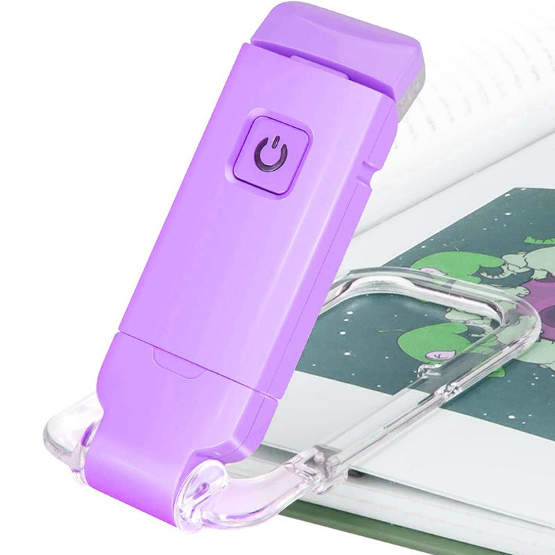 Lampka do czytania LED ładowana przez USB - 9 poziomów jasności dla ochrony oczu - Do czytania w łóżku - Światło LED, lawendowe